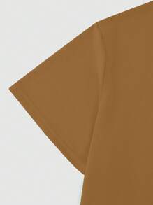 Manfinity Homme 男士船锚印花圆领短袖休闲T恤 男士T恤 男士T恤 男士服装 男士T恤 - 棕色 - 查看 5