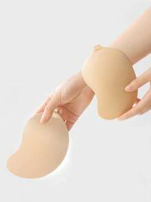 3 pares de cubrepezones transparentes V-2 invisibles, adecuados para uso diario - Albaricoque - Ver 5