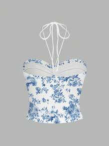 SHEIN EZwear 休闲简约修身女式背心，适合夏季 - 黑色 - 查看 4