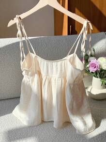 Comfortcana Débardeur casual polyvalent couleur abricot pour femmes grandes tailles, été - Nude - Voir 2