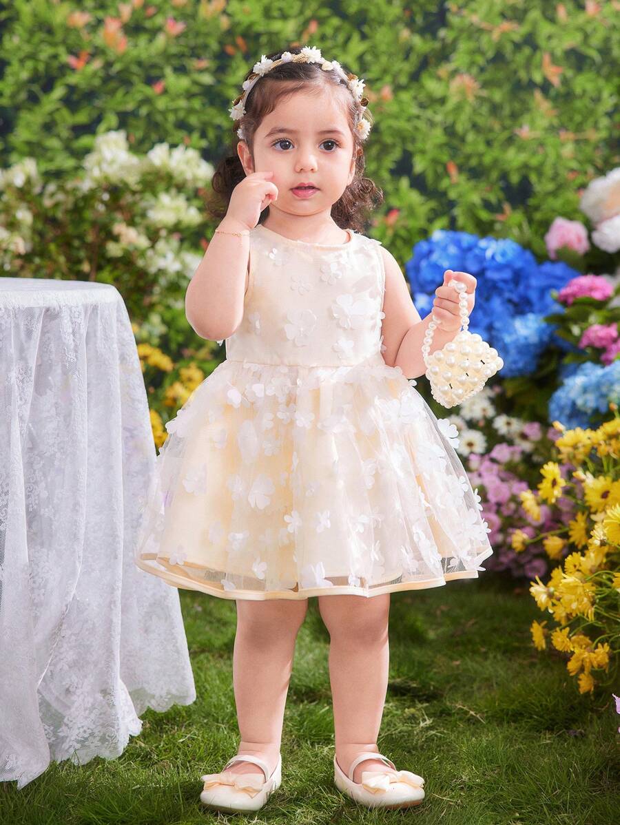 Babygirl 可爱优雅花卉网眼夏装