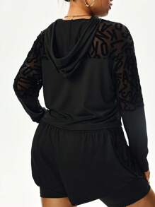 Easithlete Hooded Long Sleeve Sweatshirt, Casual & Fashionable For Daily Wear