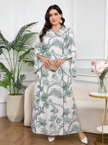 Al Najma Plus Size Casual Simple Fashion Dress For Daily Wear - Multicolor - View 7