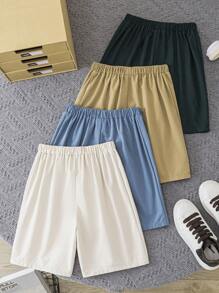 Tween Boy 2pcs/Set Casual Horse Print Shorts, Summer - Multicolor - View 2