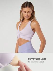 GLOWMODE Featherfit™ Reggiseno Sportivo Racerback Arricciato