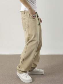 Manfinity Denimwave Herren Loose Fit Jeans aus Denim in Einfarbig mit weitem Bein