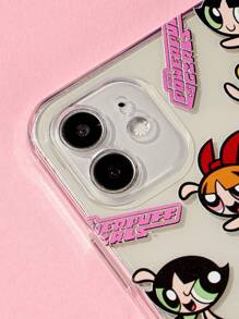 The Powerpuff Girls | ROMWE 1pc Powerpuff Girls Blossom, Bubbles, Buttercup Pattern Cute Phone Case - Multicolor - View 3