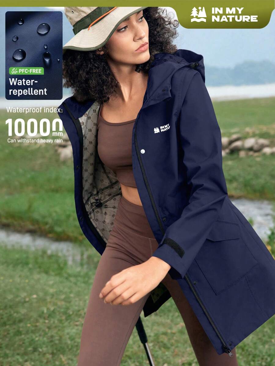 In My Nature 女士户外运动城市通勤防风防水连帽夹克