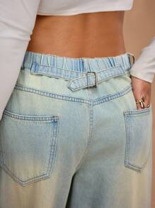 Forever 21 Plus Size Women's Pocketed Wide Leg Loose Casual Versatile Jeans