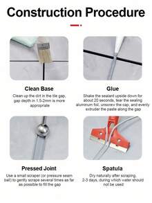 150Ml/280Ml瓷砖填缝剂修补剂白色填缝剂批发厨房卫生间防水防霉剂 - 白色 - 查看 4