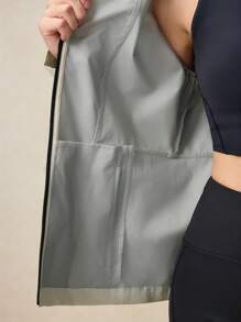 OutZeal Women Zippered Hoodie Windbreaker Jacket, Casual Outdoor Sports Waterproof Coat - Khaki - View 11