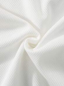 SHEIN Bộ 3 món đồ cho bé trai, kiểu dáng tối giản, in chữ, chất liệu lưới thoáng khí, thích hợp cho các hoạt động ngoài trời, đi học, nghỉ mát, thể thao, mặc nhà, mùa xuân/hè. - trắng - Xem 3