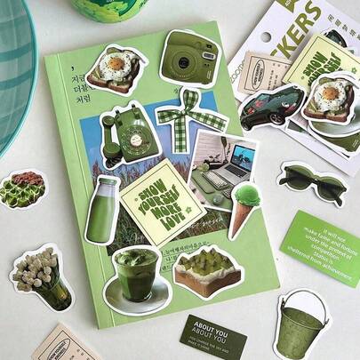 40 miếng dán hoạt hình dễ thương, miếng dán trang trí đa năng cho hành lý và ví khi trở lại trường