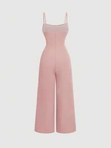 SHEIN MOD Conjunto de top tipo corsé y shorts a rayas de espiga para mujer, conjunto de primavera para citas, conjunto de Año Nuevo para mujer, ropa de vacaciones para mujer, corsé, ropa de trabajo para mujer
