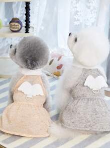 PETSIN Orange Light-Weight Breathable Sweet Princess Angel Wing Decor Summer New Dog/Pet Dress, In Europe And America