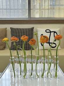 1set Transparent Home Glass Tube Vase, Hydroponic Planter, Flower Arrangement, Home Decor, Festival Gift,Home Decor,Flower Vase,Centerpiece,Table Decor,Room Decor , Ramadan Decor, Home Decor, Bathroom Decorroom Decor , Ramadan Decor, Home Decor, Bathroom Decor,Room Decor , Ramadan Decor, Home Decor, Bathroom Decor Back To School School Supplies - Clear - View 7