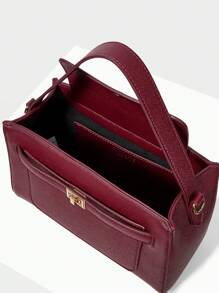 MOTF WOMEN'S FASHIONABLE SIMPLE COMMUTE TOP HANDLE BAG, VALENTINES, BEST MOTHER'S DAY GIFTS WOMEN, BUSINESS CASUAL WOMAN BAG PERFECT FOR OFFICE BUSINESS AND WORK , MUM GIFTS - Burgundy - View 7