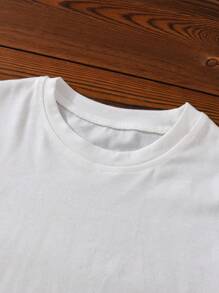 男童简约风格短袖圆领T恤，夏季