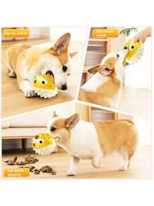 PETSIN 1 Piece Dog Lover And Dog Mom Love Treat Dispensing Puzzle Toy, TPR Dog Lover And Dog Mom Love Chew Toy, Cat/Dog Lover Gift And Dog/Cat Mom Love Pet Teeth Cleaning And Food Dispenser, Dog Lover And Dog Mom Love Training Entertainment Intelligence Tool