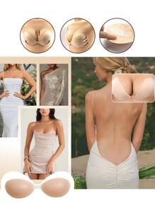 2pairs Silicone Circular Pasties, Suitable For Everyday Wear - Apricot - View 8