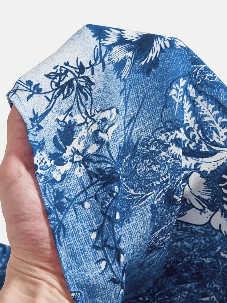 Plus Size Floral Print Sleeveless Casual Vacation Dress