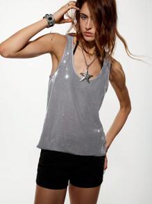SHEIN EZwear 女士纯色吊带背心，简约时尚，适合夏季 - 粉色 - 查看 6