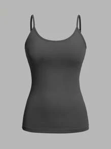 SHEIN EZwear 4pcs/Pack Casual Minimalist Cami Tank Tops For Women, Suitable For Summer