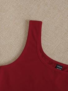 SHEIN EZwear 3 件套女士黑色/红色/灰色超短修身休闲背心，适合夏季 - 彩色 - 查看 5