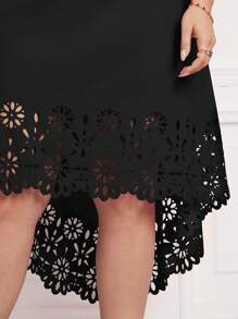SHEIN Clasi Vestido de verano de unicolor minimalista sin mangas para mujer de talla grande, vestido para invitada de boda