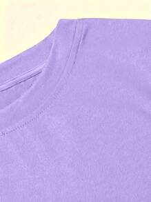 Imprimé "Si Dieu est avec vous, peu importe qui est contre" T-shirt à col rond à manches courtes pour femme, toutes saisons