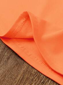 INAWLY Women's Fashion Guitar Angel Print Crew Neck Sleeveless Tank Top - Orange - View 4