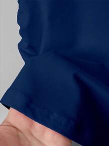 INAWLY Camiseta de mujer de verano casual con estampado de corazón y drapeado - Azul Marino - Ver 3