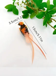 1 件人造鸟羽毛鸟长尾鸟装饰仿真工艺品夏季现代丛林花园家居装饰、花园装饰、家居装饰、节日装饰、房间装饰、装饰品 - 彩色 - 查看 2