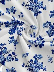 Soleia Set de 3 blusas informales con estampado floral para mujer de talla grande, en colores amarillo suave, morado oscuro y azul, adecuadas para el verano