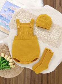 SHEIN Pelele de unicolor y estilo simple para bebé niño, adecuado para el verano