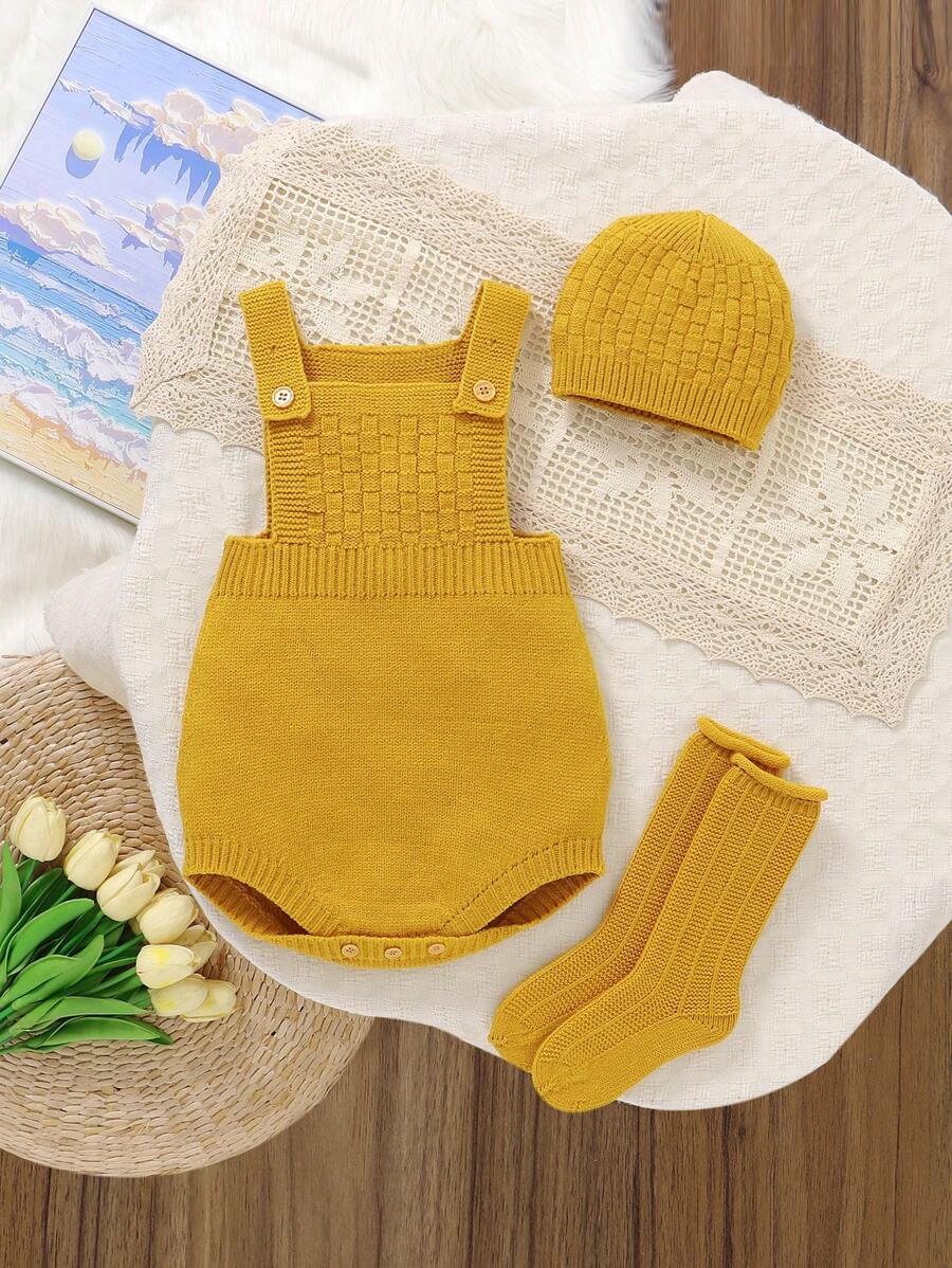 SHEIN Pelele de unicolor y estilo simple para bebé niño, adecuado para el verano