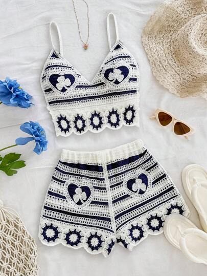 Soleia 女士简约图案细肩带吊带背心，休闲日常穿着海滩度假服装春夏女士服装西部音乐节波西米亚假日波西米亚风