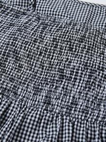 SHEIN 少女休闲蝴蝶结后背连体裤，带花卉蕾丝边 - 黑色 - 查看 8