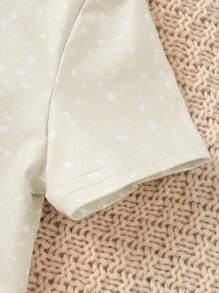 SHEIN 2pcs/Set Young Girl Knit Turtleneck Top And Skinny Leggings Home Pajama Set