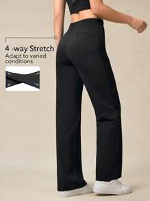 OutZeal Pantaloni da donna leggeri, traspiranti, ad asciugatura rapida, con tasche con chiusura lampo, gamba dritta, con tasche con chiusura lampo, adatti per sport primaverili, avventure all'aperto e uso quotidiano, in materiale soffice e setoso