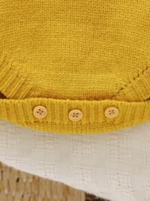 SHEIN Pelele de unicolor y estilo simple para bebé niño, adecuado para el verano