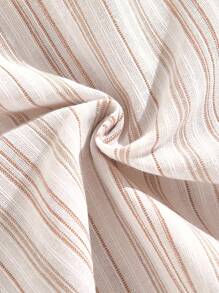 SHEIN Set di maglietta a righe e pantaloncini da ragazzo per una vacanza in campagna colorata - Multicolore - Visualizzare 7