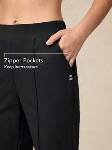 OutZeal Pantaloni da donna leggeri, traspiranti, ad asciugatura rapida, con tasche con chiusura lampo, gamba dritta, con tasche con chiusura lampo, adatti per sport primaverili, avventure all'aperto e uso quotidiano, in materiale soffice e setoso