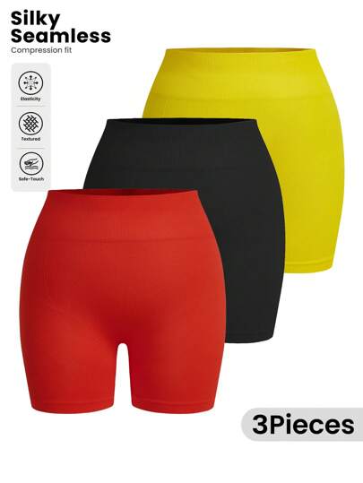 Easithlete 大码女式无缝运动短裤（3 件装）