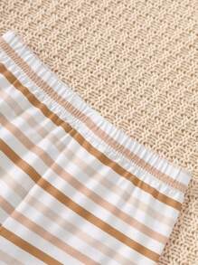 SHEIN 2pcs/Set Young Girl Knit Turtleneck Top And Skinny Leggings Home Pajama Set