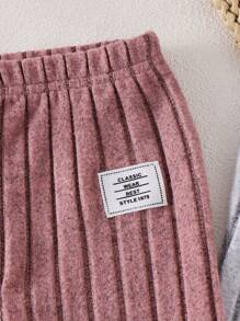 SHEIN 2pcs Young Girl' Fashionable Casual Flared Pants, Spring/Autumn - Multicolor - View 4