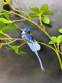 1 件人造鸟羽毛鸟长尾鸟装饰仿真工艺品夏季现代丛林花园家居装饰、花园装饰、家居装饰、节日装饰、房间装饰、装饰品 - 彩色 - 查看 7