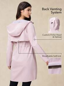 OutZeal Women Outdoor Rain Coat With Collapsible Waist For Hiking