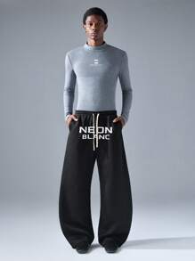 NEON BLANC Bộ 3 Áo thun nam cổ đứng dệt kim thời trang đường phố tay dài - màu đen - Xem 8