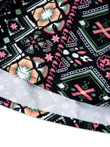 Breezaya Plus Size Women Casual Loose Shorts With Fringe Decor - Multicolor - View 7